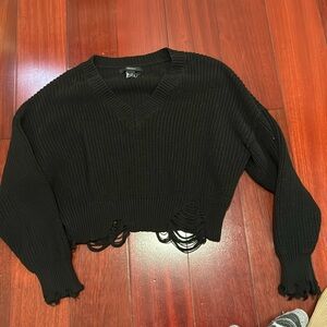 Long sleeve crop knit